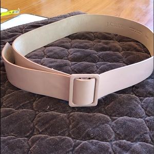 J Crew light pink leather belt new